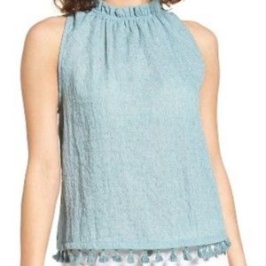 NORDSTROM Sun & Shadow Tassel Trim Tank